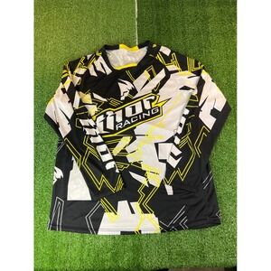 Thor Racing‎ Long Sleeve Motocross Jersey Men Black White Yellow Graphic XL